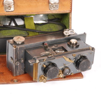Jules Richard’s Verascope with roll film back and original case