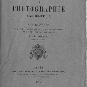 La photographie sans objectif