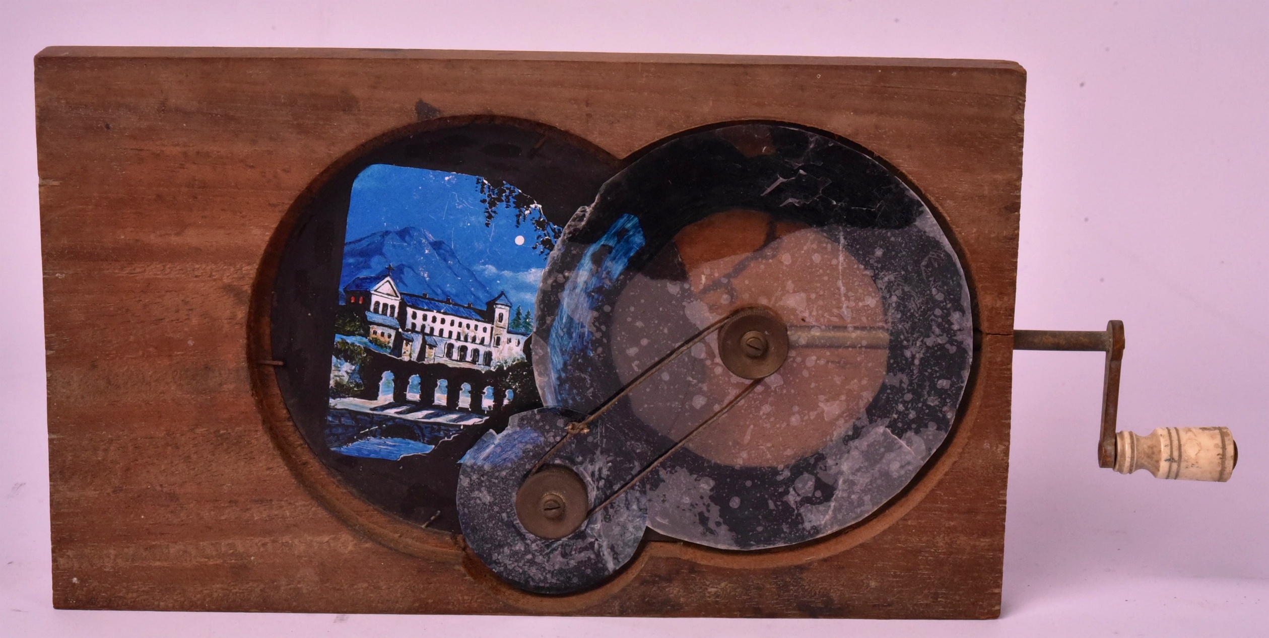 PLAQUE À SYSTÈME pour lanterne magique, Humoristique, Homme avec clystères EUR 200,00 - FR