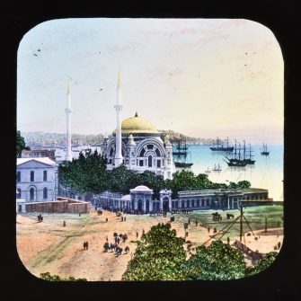 Lot de plaques de lanterne magique (x2), Sainte Sophie, Istanbul