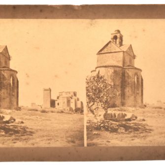 Edouard Baldus, vue stéréoscopique, Abbaye Montmajour, Chapelle Sainte Croix