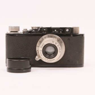 Appareil photo Leica II noir avec objectif Elmar f/3.5 – 50mm. #94522.