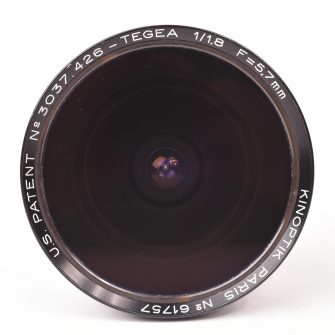 Objectif cinema Kinoptik Tegea type 16 f/1.8 – 5,7mm. #61757. Monture Arriflex.