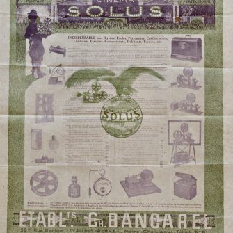 Affiche publicitaire pour le projecteur SOLUS