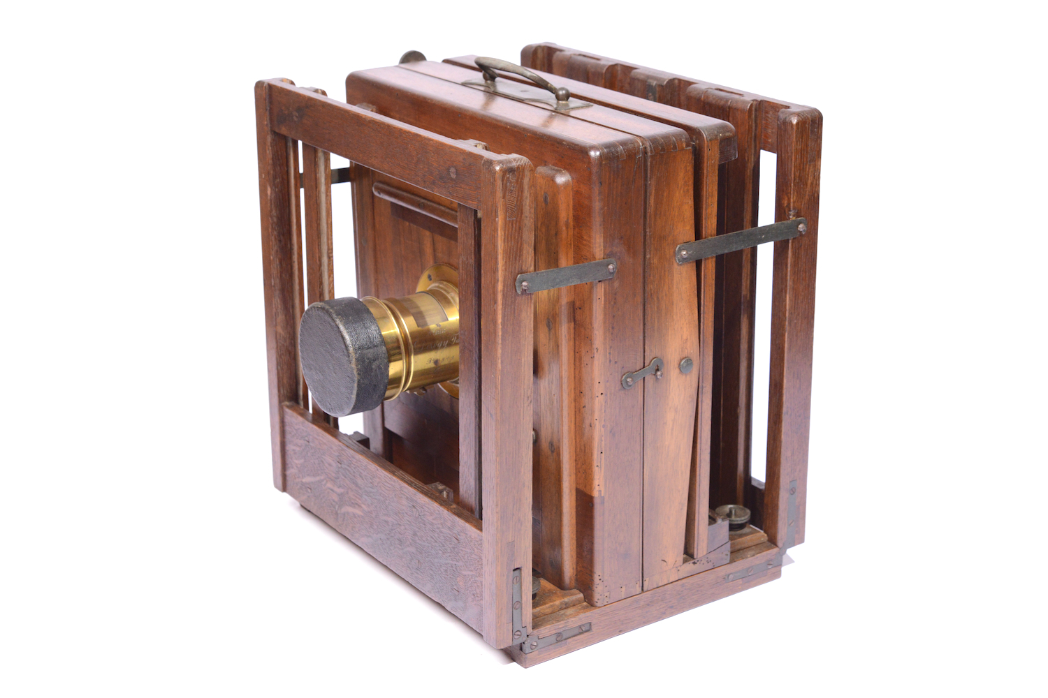 Ancien Objectif Pour Chambre Photographique Dom Martin Paris - Antique Lens