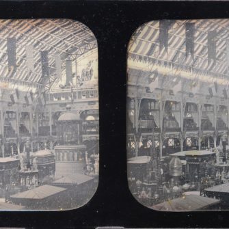Daguerréotype stéréoscopique Exposition Universelle 1855 Palais industrie intérieur