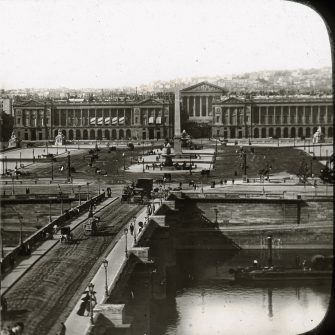 Claude Marie Ferrier. Paris, Pont et place de la Concorde vers 1855
