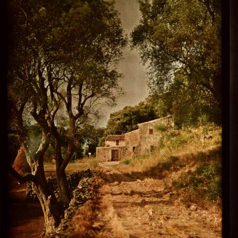 Autochrome, Les environs du monastère de Lérins à Cannes. 18 x 24 cm