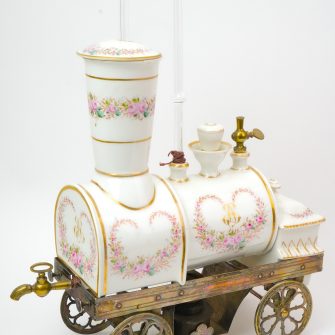 Cafetière locomotive TOSELLI complète, vers 1865