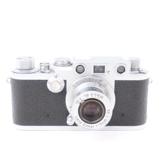 Appareil photo Leica IIIf Red Dial #665653 Objectif Elmar f/3.5 – 50mm.