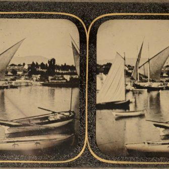 Ambrotype stéréoscopique, Lac de Genève, c.1855/60