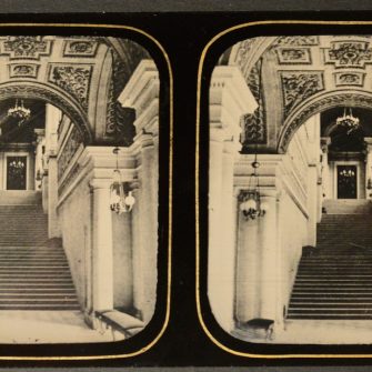 Ambrotype stéréoscopique, Palais des Tuileries intérieur, c.1855
