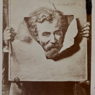 Tableau de Georges Méliès, photographie au format carte de visite.