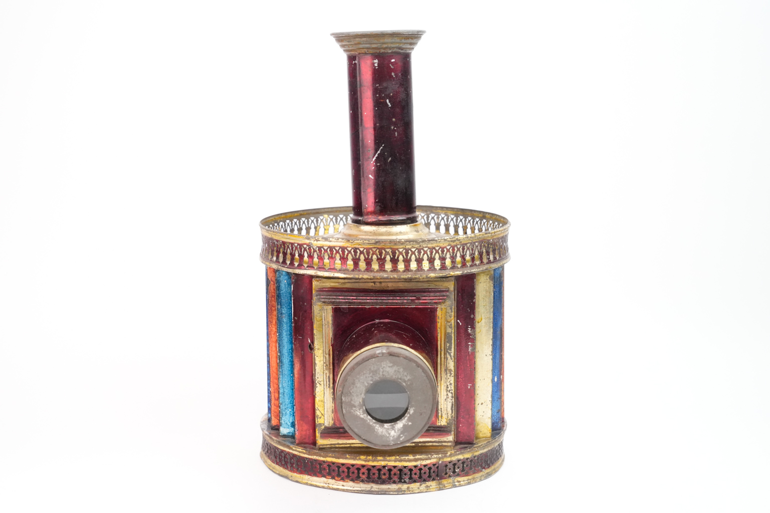 Lanterne magique Lampascope polychrome, Aubert vers 1880.