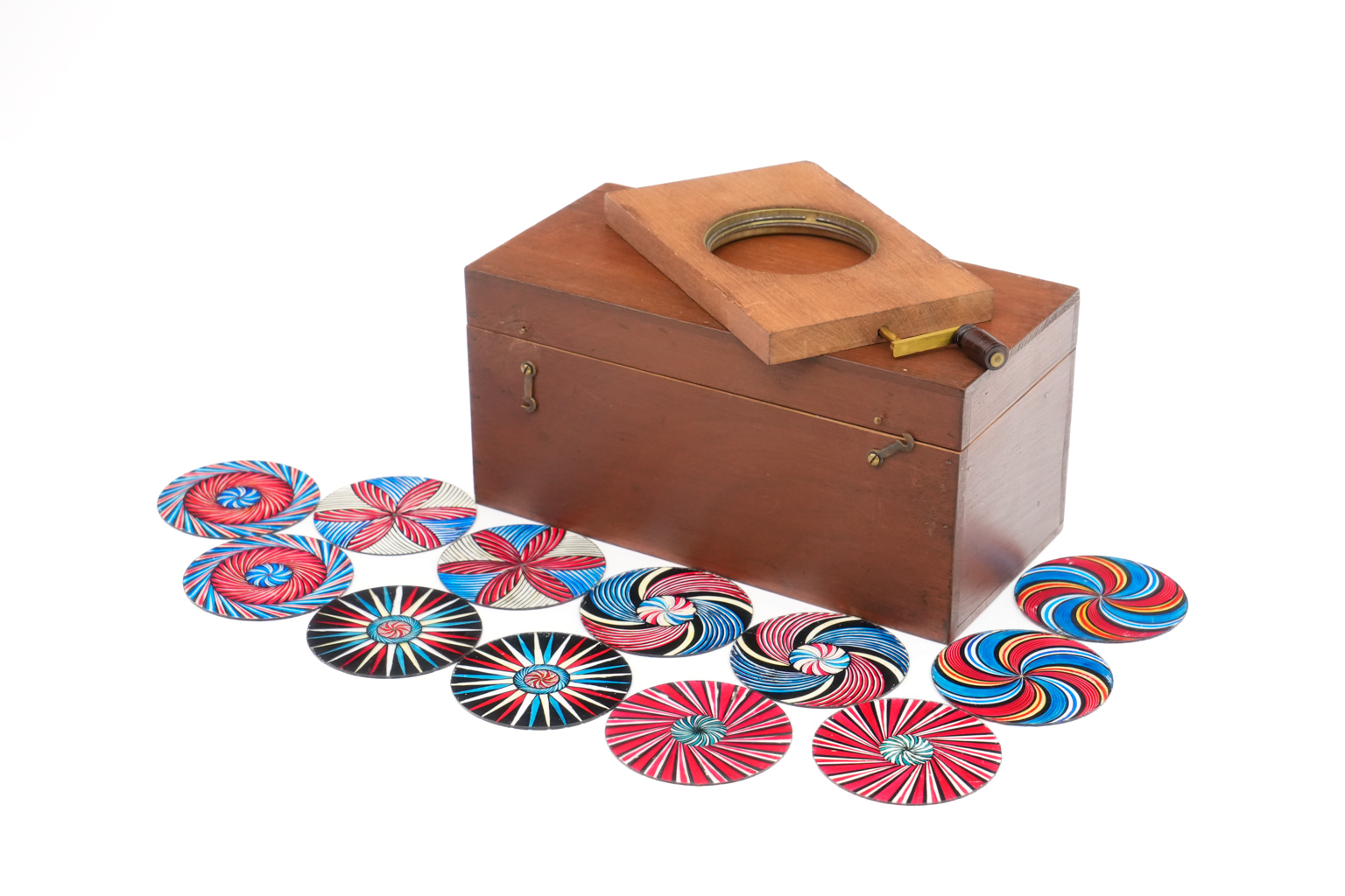 Coffret kaléidoscopique pour lanterne magique. Boite complète.