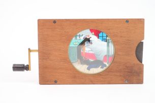 Plaque de lanterne magique à système "Le Mangeur de Rats".